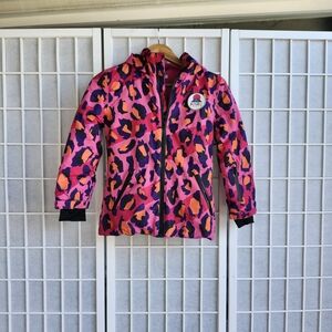 Kenzo Pink and Orange Leopard Print Jacket